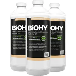 BiOHY Kaffeevollautomaten Entkalker (3x1l Flasche) | Ideal zur Entkalkung von allen Kaffeemaschinen | Ca. 20 Entkalkungsvorgänge/Flasche