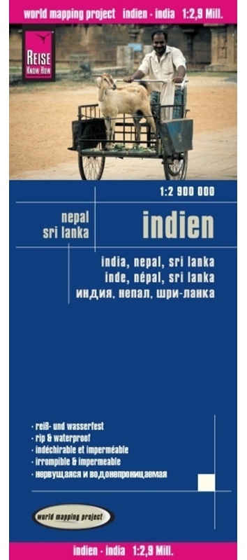 Reise Know-How Landkarte Indien (1:2.900.000) Mit Nepal Und Sri Lanka. India  Nepal  Sri Lanka / Inde  Népal  Sri Lanka  Karte (im Sinne von Landkarte