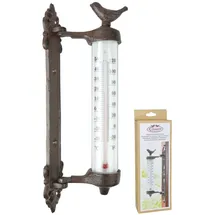 Esschert Design Fensterthermometer Vogel Braun