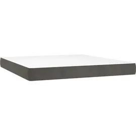 vidaXL Taschenfederkernmatratze Dunkelgrau 160 x 220 cm mittelhart