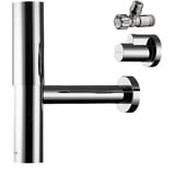 Hansgrohe Axor Flowstar Designsiphon mit zwei Eckventilen und Schubern - Edelstahl Optic - 51304800