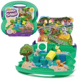 Spin Master Kinetic Sand Hunde Park Koffer - mit 680 g Sand, 3 Hunden, 2 Sandwerkzeugen und Zubehör, ab 3 Jahren