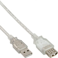 InLine InLine® USB 2.0 Verlängerung, Stecker/Buchse, Typ A, transparent,