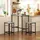Homcom Bartisch Set Bartisch mit Barhocker-Set Esstisch für Esszimmer, Küche, Grau