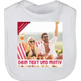 Baby Lätzchen - Bild - Eigenem Foto Geschenk - Unisize - Weiß - zum selber machen bilder drucker lassen druck bedruckt selbst bedrucken fotogeschenk text personalisieren wunschtext individuell - Einheitsgröße