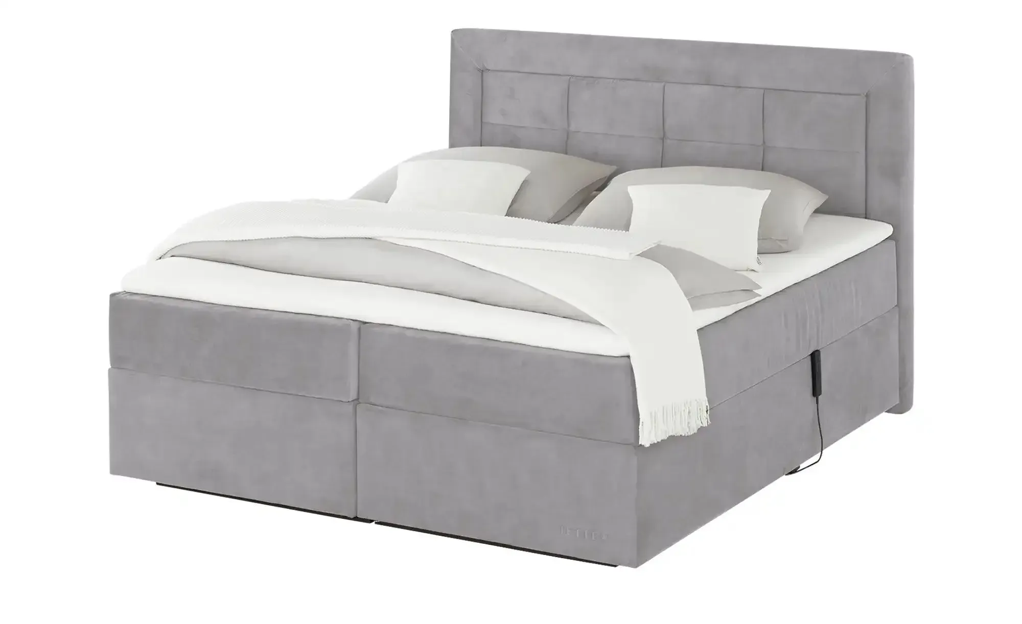 Jette Home Motor-Boxspringbett  Jette Patch , grau , Maße (cm): B: 162 H: 127