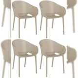 CLP Sky Pro Gartenstuhl 4er Set 0 x 0 x 0 cm taupe