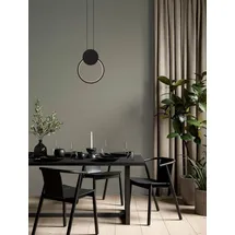 Nova Luce Wiro 1-flg. 30 cm rund schwarz