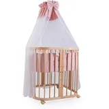 Waldin Babybett natur 7in1 mit Matratze,