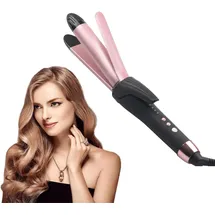 toneriso 2 in 1 Lockenstab und Haarglätter pink