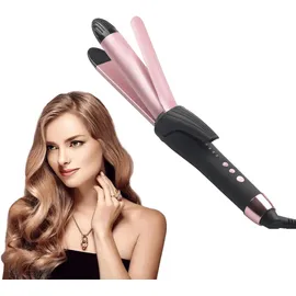 toneriso 2 in 1 Lockenstab und Haarglätter pink