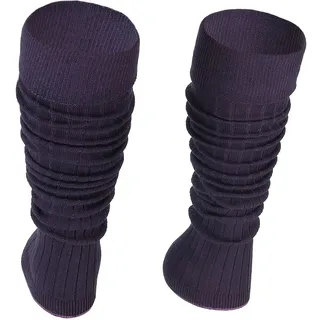 Ateena Stulpen Damen aus Baumwolle, Warm und Bequem Beinlinge, Sportgeschenk, Beinwärmer fur Damen, Beinstulpen in Einheitsgröße, Dunkelviolett - XS-S