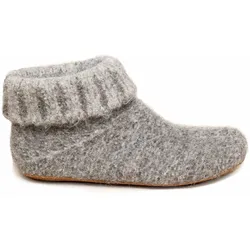 Knit Boot Alpaka Unisex Hüttenschuhe aus Alpakawolle, Grau (Grey)