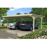 SKANHOLZ Odenwald Flachdach Doppelcarport aus Leimholz 6,40 x 5,41 m unbehandelt