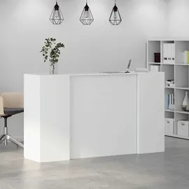 vidaXL Empfangstheke Weiß 180x50x103,5 cm Holzwerkstoff