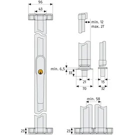 ABUS FOS 550 Stangenschloss Weiß