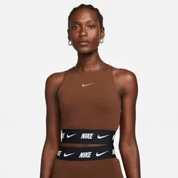 NIKE Damen Shirt W NSW CROP TAPE TOP, CACAO  WOW, L
