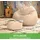 Green Bean 2er Set Indoor XXL Sitzsack + Hocker mit EPS-Perlen Füllung - Sand Creme