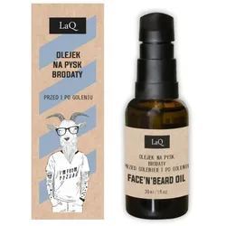 LAQ Bart- und Borstenloses Schnauzenöl macht den Bart weich und glättet die Schnauze 30ml 0,03 l