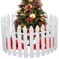 40cm großer Zaun für den Weihnachtsbaum,Großer 12pcs weißer Lattenzaun für den Weihnachtsbaum,Weihnachtsbaumzaun Kunststoff für Haustiere,Weihnachtsbaumzaun für Kinder,bastelnde Weihnachtsbaummuster
