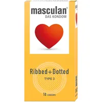 Masculan masculan® Das Kondom - RIBBED AND DOTTED 10 Stück