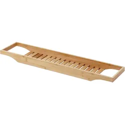 Mendler Badewannenauflage HWC-B73, Badewannenablage Wannenbrücke Wannenauflage Badewannenbrett Badewannenregal, Bambus 5x67x15cm