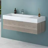 Camargue Cube Waschtischunterschrank  (120 x 48 x 30 cm, Eiche Cordoba)