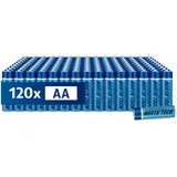 North Tech AA Batterien 120x North Tech | 1,5V Mignon R6 Super Heavy Duty | auslaufsicher