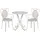 Beliani Bistroset grau Metall 2er Balkon Terrasse Garten romantisch - Grau