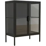 VCM Vitrine Floka 60 x 35 x 80 cm Schwarz