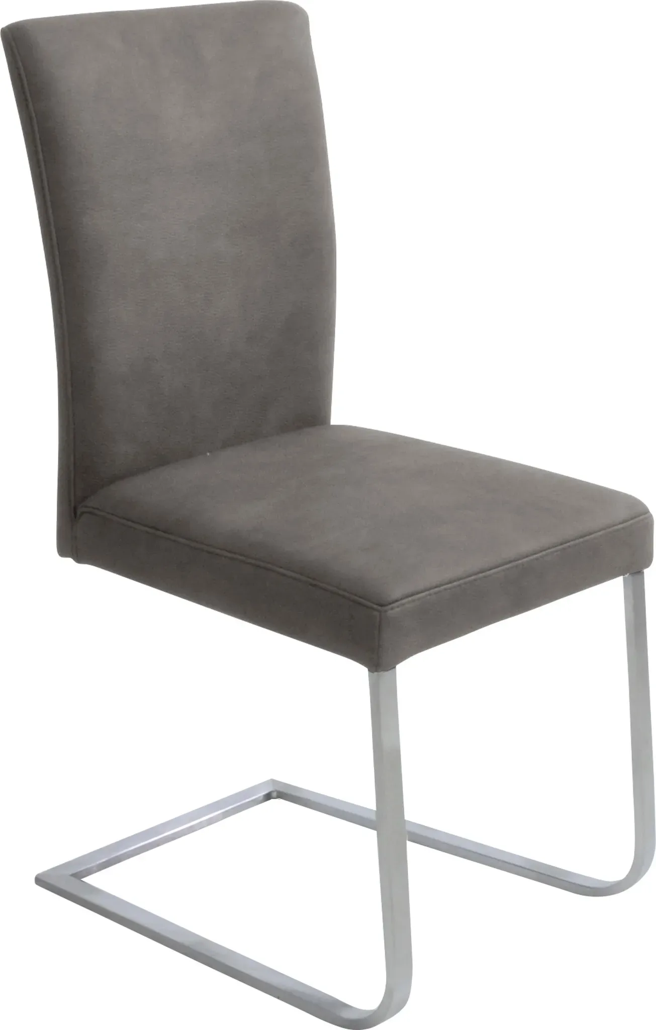 Freischwinger K+W KOMFORT & WOHNEN "Santos II", grau (schwarzgrau, edelstahloptik), B:46cm H:98cm T:60cm, Stühle