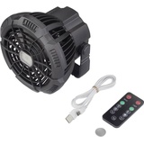 Conrad 3in1 LED Akku Outdoor Ventilator schwarz