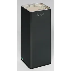 PROREGAL Robuster Ascher mit herausnehmbarem Sandsieb für Eingangsbereiche | HxBxT 66,5x26x26cm | Verzinkter Stahl | Grau | Ascher Aschenbecher