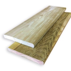 Terrassendiele 1,9 x 14,5 x 300 cm – Terrassenholz aus Kiefernholz – Terrassenboden Dielen fein geriffelt, Unterseite glatt – Dielen für Holzterrassen
