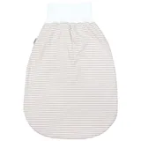 TupTam Babyschlafsack TUPTAM "Strampelsack Baby Strampelsack mit breitem Bund Unwattiert" Gr. 6 bis 12, beige (streifen beige), Schlafsäcke, Baby, L: 80cm, Obermaterial: 100% Baumwolle CO., L:80cm