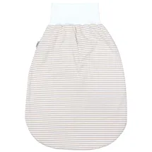 TupTam Babyschlafsack TUPTAM "Strampelsack Baby Strampelsack mit breitem Bund Unwattiert" Gr. 6 bis 12, beige (streifen beige), Schlafsäcke, Baby, L: 80cm, Obermaterial: 100% Baumwolle CO., L:80cm
