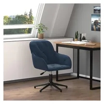 vidaXL Bürostuhl Drehbar Samt Blau