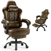 GTPLAYER Gaming Stuhl Kunstleder Braun