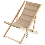 Kadax Liegestuhl, Strandstuhl aus Holz, Sonnenliege bis 120kg, Liege aus Buchenholz, - Schwarz, Blau, Grau