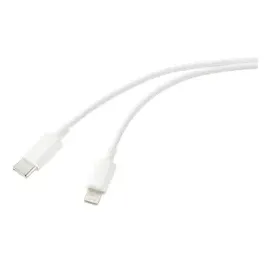 Renkforce USB-Kabel USB 2.0 USB-C® Stecker, Apple Lightning Stecker 3.00 m Weiß (frosted) RF-5724082