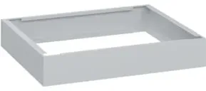 C+P auf 100mm hohem Sockel 100x600x500mm Sockelfarbe RAL 7035 Lichtgrau Material Unterbau Kunststoff