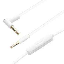 kwmobile Kopfhörerkabel für Beats Studio 3 / Solo 3 / Solo2 / Studio 2 / Studio 1 / Mixr - Ersatz Kabel 140 cm Mikrofon Lautstärkeregler - 3.5mm - Weiß