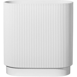 Vase ART DECO weiß matt