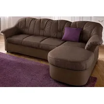 DOMO collection Eckcouch Kunstleder 3-Sitzer Braun