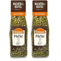 Ostmann Gewürze - Grüner Pfeffer ganz | Ungemahlener Pfeffer, ideal für Marinaden und Saucen | Zum Nachfüllen der Streudose | 40 g im Beutel (Packung mit 2)