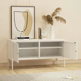 [en.casa] Sideboard Pyhtää 118 x 40 x 60 cm Weiß