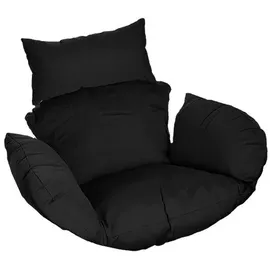 Home Deluxe Polyrattan Hängesessel Cielo - Schwarz, nur Kissen