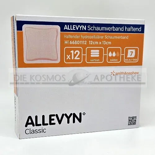 ALLEVYN Schaumverband 12x13 cm haftend 12 St