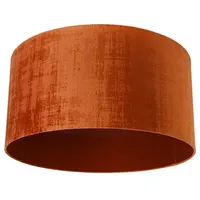 QAZQA Velours Lampenschirm orange 50/50/25