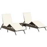 vidaXL Sonnenliege 59 x 24 x 59 cm Braun